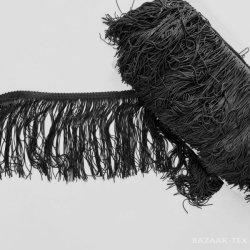 Бахрома Luxe "Черный" 15 см